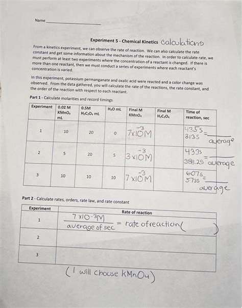 Image result for Reaction Kinetics Experiments