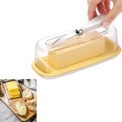 Butter Dish with lid Silicone Plastic Butter Dish Durable Insulated ...