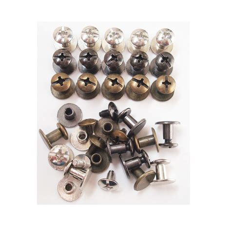 Chicago Screws Solid Belt Tack Screw,Post Fastener Leather Stud Repair ...