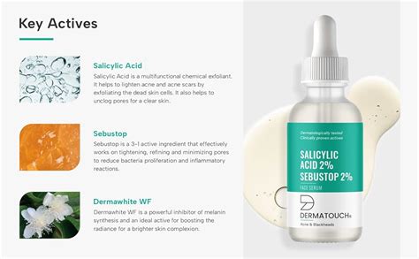 DERMATOUCH Salicylic Acid 2% Seboclear w/w 1% Face Serum | For Acne ...
