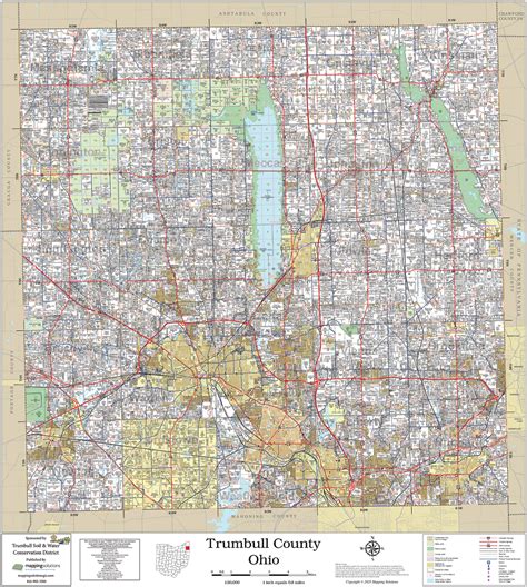 Trumbull County Ohio 2025 Wall Map | Mapping Solutions