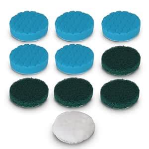 AGARO Royal Electric Spin Scrubber Replacement Brush Heads 10 in 1 ...