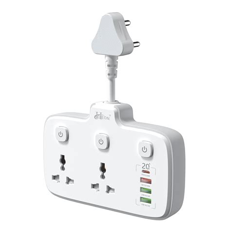 Hoteon Extension Board with 20W Fast PD/Type C & Individual Switch
