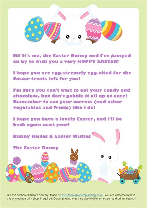 Free Printable Easter Bunny Letter Templates [PDF, Word] Editable