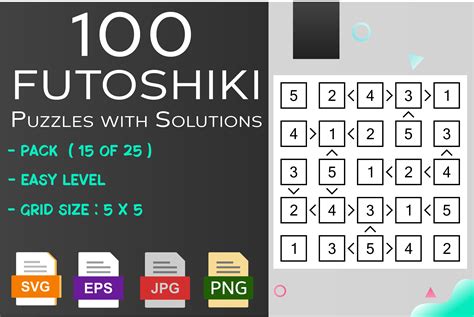 100 Futoshiki Puzzles | Easy | 15 of 25 Graphic by Adam_Puzzle ...
