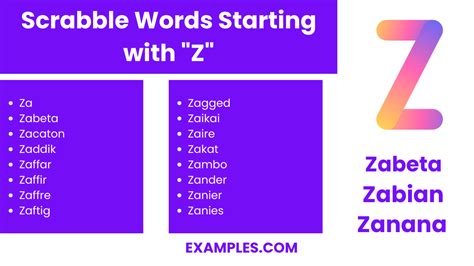450+ Words Starting with Z List, Meaning, PDF