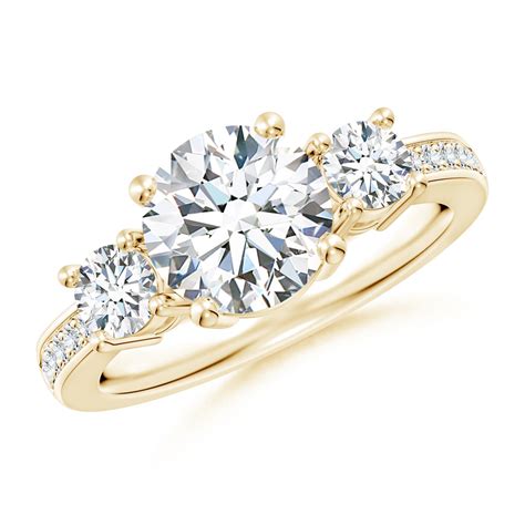 Classic Three Stone Round Lab-Grown Diamond Engagement Ring