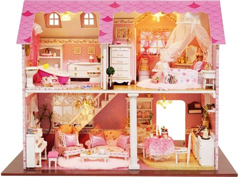 Buy DIY Dollhouse Kit - Wooden Miniature Dollhouse Kit Tiny House Kit ...