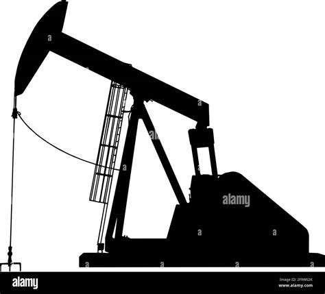 Crude Oil Pump Jack silhouette vector illustration Stock Vector Image ...