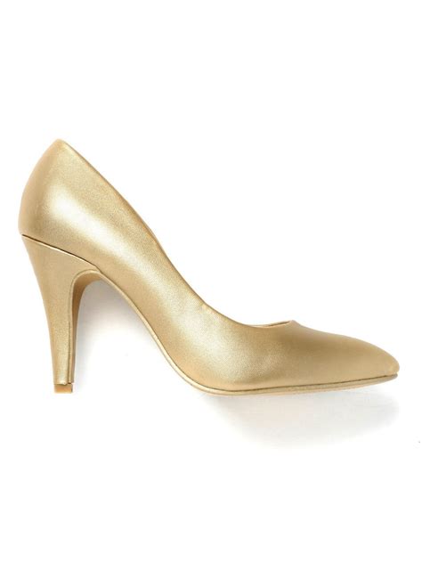 Buy DressBerry Women Gold-Toned Pumps (4UK) at Amazon.in