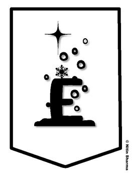 LLET IT SNOW! Christmas Bulletin Board Letters by Nitin Sharma | TPT