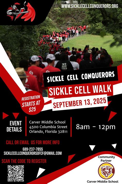 Sickle Cell Conquerors - Sickle Cell Walk 2025, Carver Middle School ...
