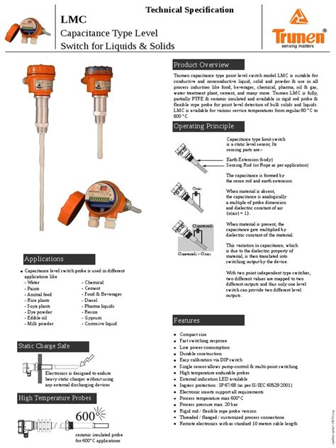 Image result for Level Switch Capacitance Type Diagram