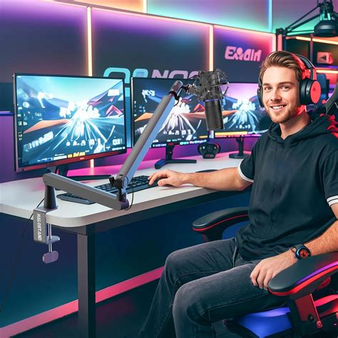 Halostand Microphone Boom Arm, Low Profile Mic Arm, Adjustable India | Ubuy