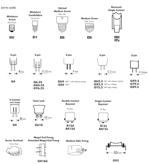 Light Bulb Types 的图像结果