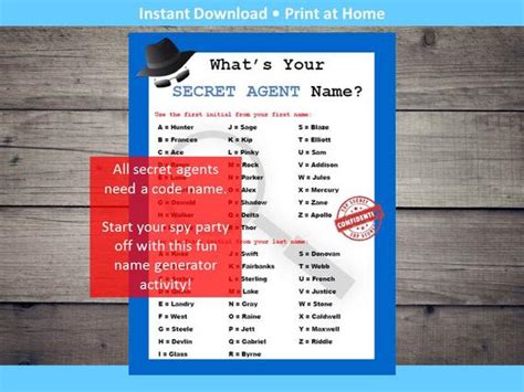 Secret Agent Names - fasrsec