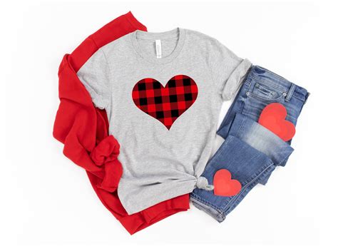 buffalo plaid shirt, womens valentine shirt, vday shirt, buffalo plaid ...