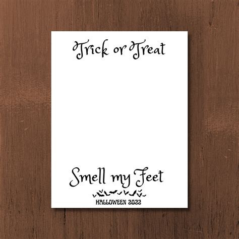 Halloween Footprint Art, Trick or Treat Smell My Feet Footprint Craft, DIY Keepsake, Kid & Baby ...