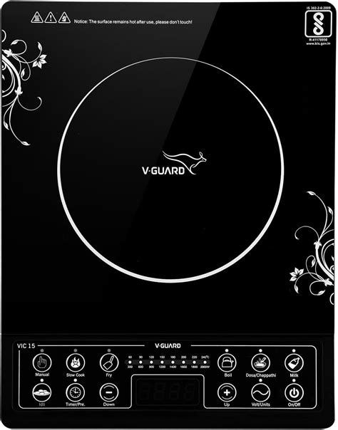 Buy V-Guard VIC 1.5 Induction Cooktop| 2000-Watt Electric Induction ...