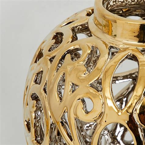 Buy Stellar Fantasy Stoneware Carved Vase from Corsica by Home Centre ...