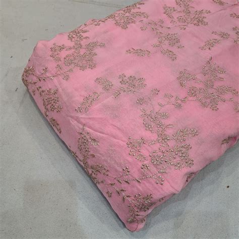 Pure Organza Zari Work Embroidery 44 Inch width – Fabric Forever