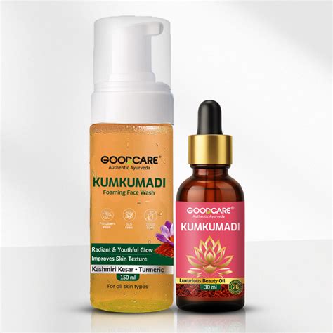 Kumkumadi Glow Combo – Kumkumadi Oil 30ml + Foaming Face Wash 150ml ...