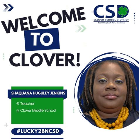 Clover School District is excited to welcome Shaquana Huguley Jenkins ...
