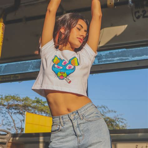 Trippy Cat Crop-top – Voguevally Proudly Indian