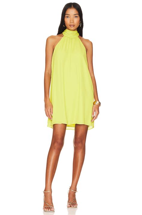 krisa Tie Back Halter Dress in Limelight | REVOLVE