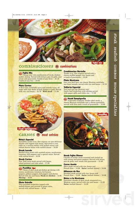 El Cortez Mexican Restaurant menu in Mokena, Illinois, USA