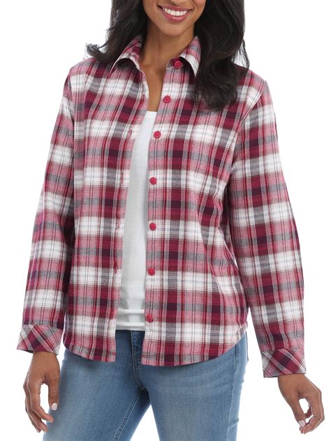 Lee Riders Women's Fleece Lined Flannel Shirt - Walmart.com