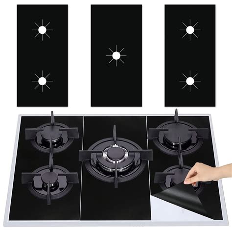 HASTHIP® 3pcs Stove Protector for Gas Range, Stove Burner Liners, Stove ...