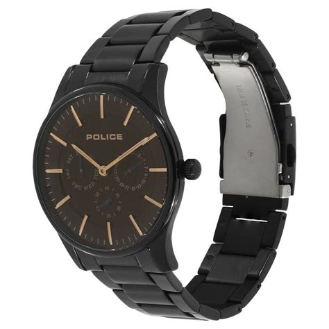 Buy Online Police Quartz Chronograph Black Dial Metal Strap Watch for ...