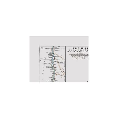 Historic Map - Aswan Egypt Second Cataract - Baedeker 1913 - 29.75 x 2 ...