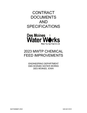 Fillable Online Des Moines Water Works - Class Specification Bulletin ...