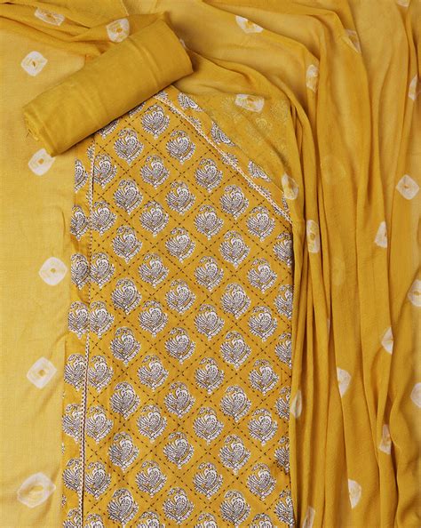 Unstitched Bandhej Suits – Shop Online for Jaipuri Bandhej Salwar Suits ...