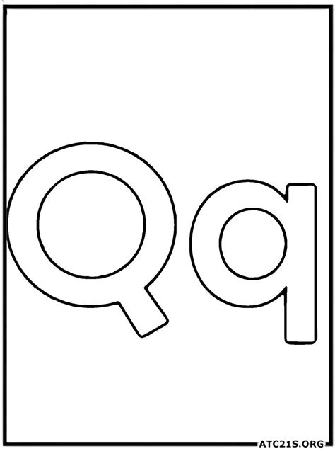 Free Letter Q Coloring Pages Download | ATC21S