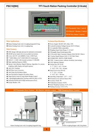 Weighing Controller - PSC60PM - Load cell Amplifier Distributor ...