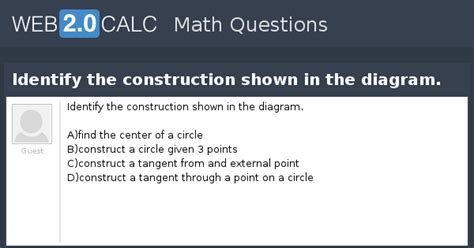 View question - Identify the construction shown in the diagram.