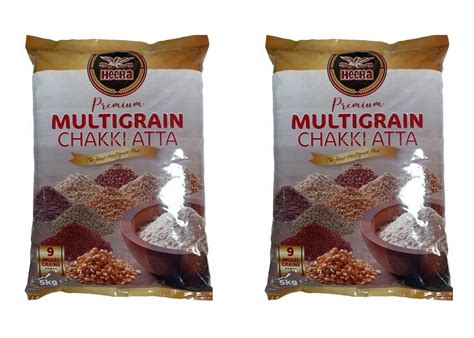 Buy ganaric Heera Multigrain Chakki Atta (Pack of 2)- Indian Wheat ...