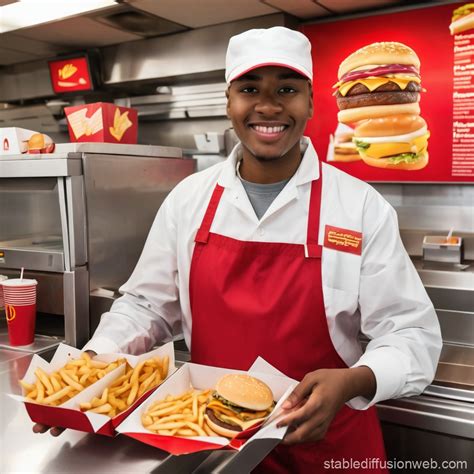Fast Food Worker Portrait | Stable Diffusion Online