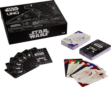 Mattel Games Uno Star Wars Technical Schematics Card Game Kids ...