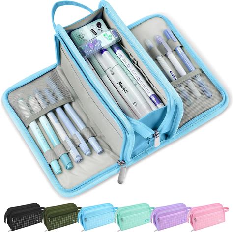 Amazon.com: Sooez Large Pencil Case Pouch, Extra Big Pencil Bag with 8 ...