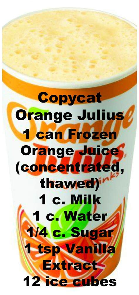Copycat Orange Julius Recipe