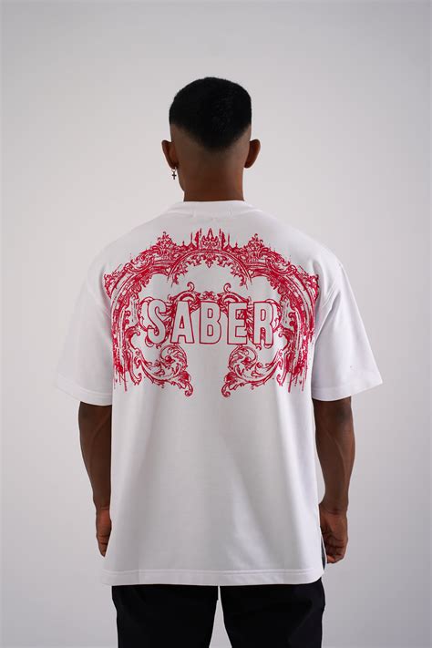 The Ornamental Tee [WHITE/BLOOD RED] – Saber And Sacrifice