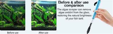 VAYINATO Nepall 2 in 1 Silicon Tip Extendable Long Algae Scrapper with ...