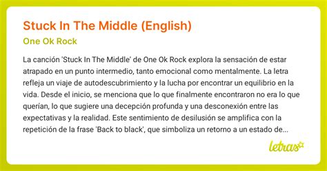 Significado de la canción STUCK IN THE MIDDLE (ENGLISH) (One Ok Rock ...