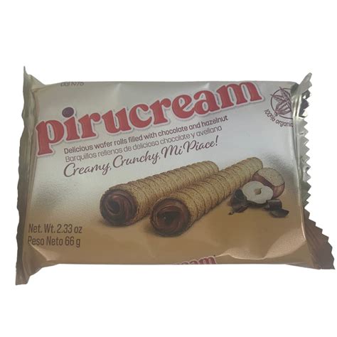 Buy Pirucream Cream Filled Rolled Wafer Tray. Chocolate and Hazelnut ...