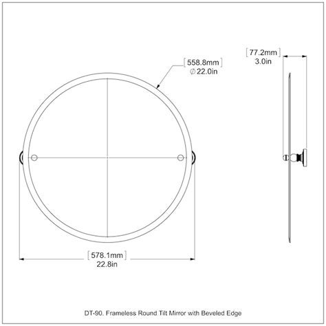 Allied Brass Dottingham 22-in x 22-in Frameless Round Tilting Bathroom ...