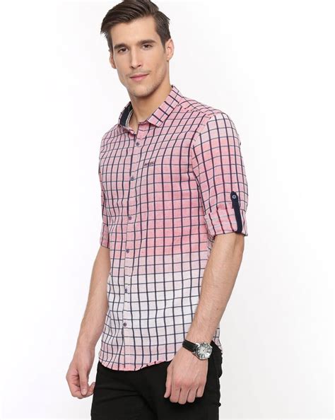 Buy Peach WITH Checked Shirt | AJIO